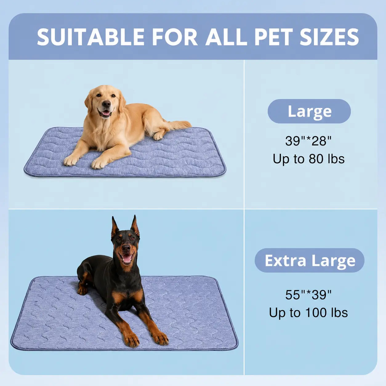 Large Chill Mat — Instant Cooling Pad for Dogs, No Ice or Electricity Needed