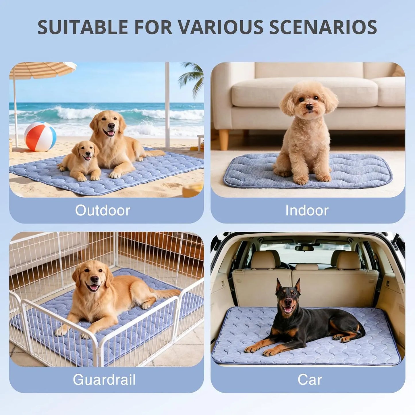 Large Chill Mat — Instant Cooling Pad for Dogs, No Ice or Electricity Needed